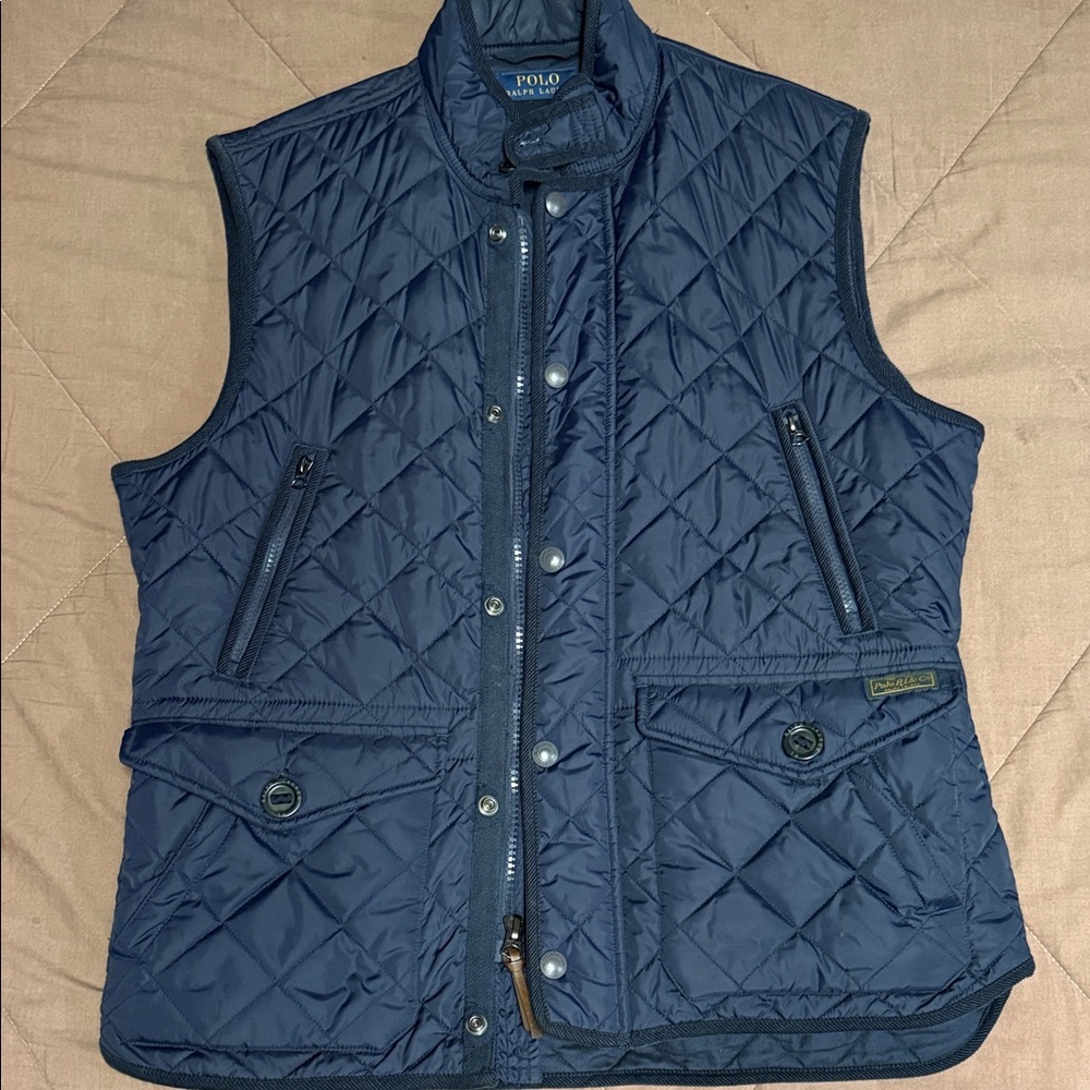 Polo by Ralph Lauren Men's Blue Quilted Vest  NAVY BLUE L